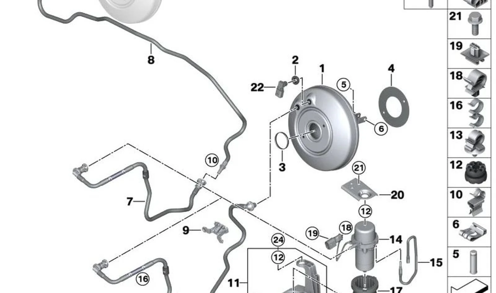 Soporte de conducto OEM 34327698478 para BMW K25 (HP), F07 GT, G20, X3 F25, MINI F56... y más. Original BMW y MINI. - Image 3