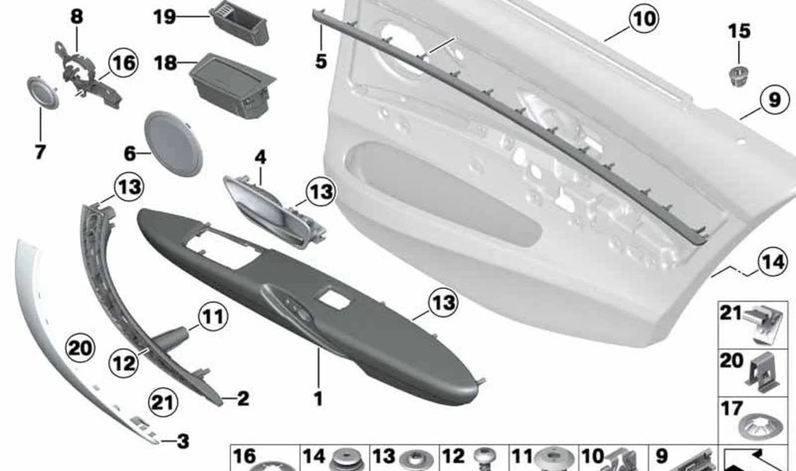 Soporte de manilla trasera izquierda OEM 51427281465 para BMW F30, F80 M3, F31... y más. Original BMW. - Image 2