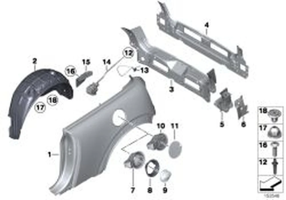 Soporte de mecanismo de maniobra OEM 41352752429 para MINI R56, R56 LCI. Original MINI.