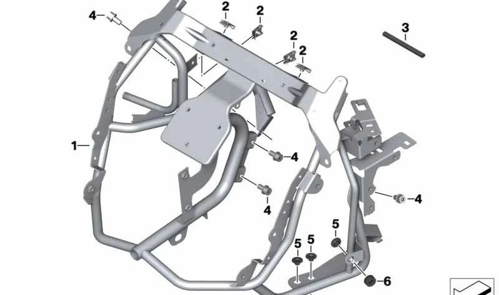 Soporte de revestimiento delantero OEM 46638556376 para motos BMW C 650 Sport (K18). Original BMW Motorrad.