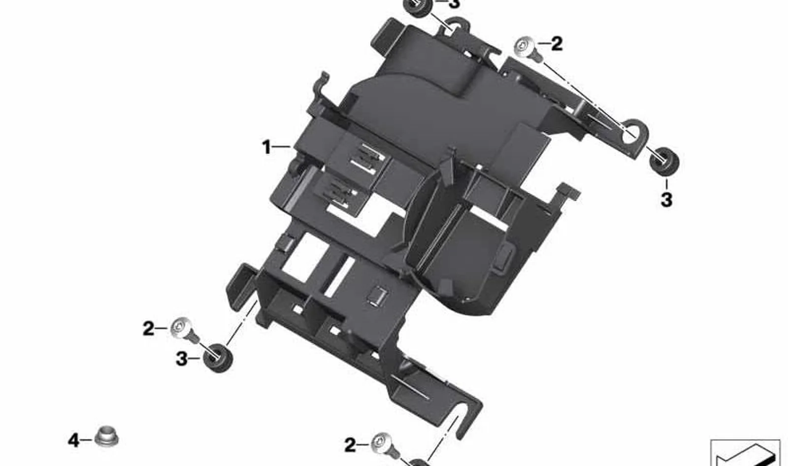 Soporte del mecanismo de mando OEM 61358404132 para motos BMW F900R, F900XR. Original BMW Motorrad.