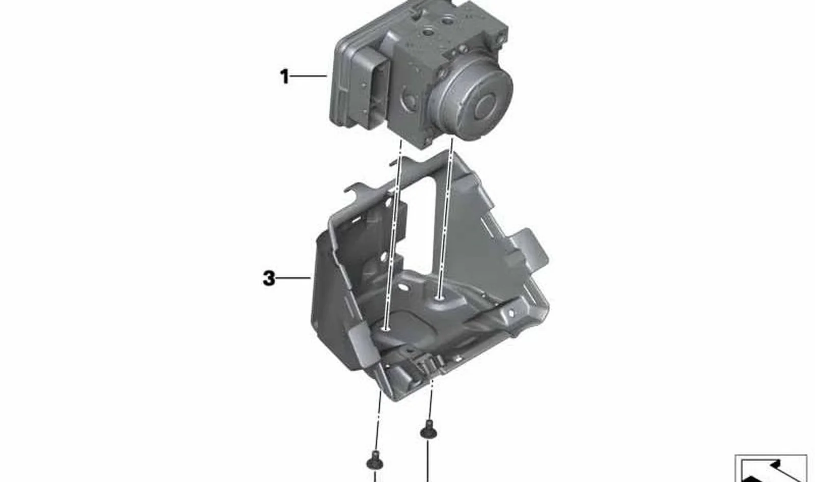 Soporte del modulador de presión ABS OEM 34519445267 para motos BMW R 1250 GS, R 1250 GS Adventure, R 1250 RT… y más. Original BMW Motorrad.