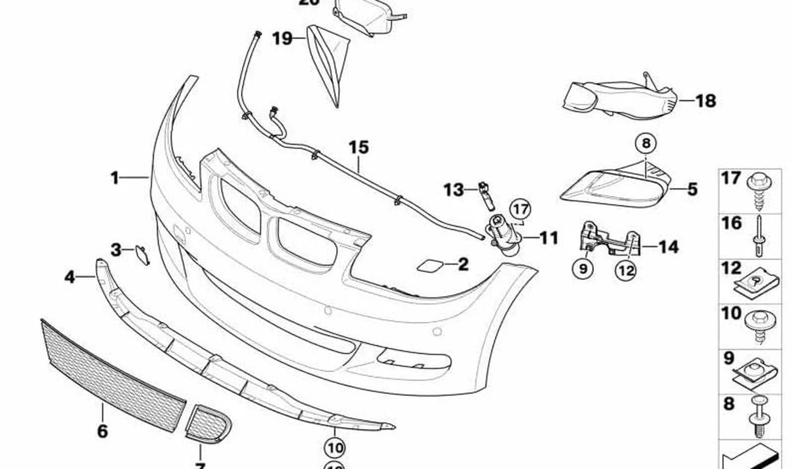 Soporte derecho delantero OEM 51647836704 para BMW Serie 1 E81, E87, E82, E88. Original BMW. - Image 4
