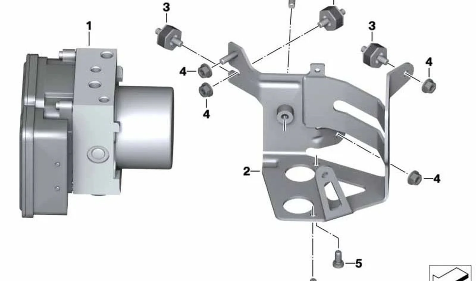 Soporte modulador de presión OEM 34517708976 para motos BMW K1600GT, K1600GTL. Original BMW Motorrad.