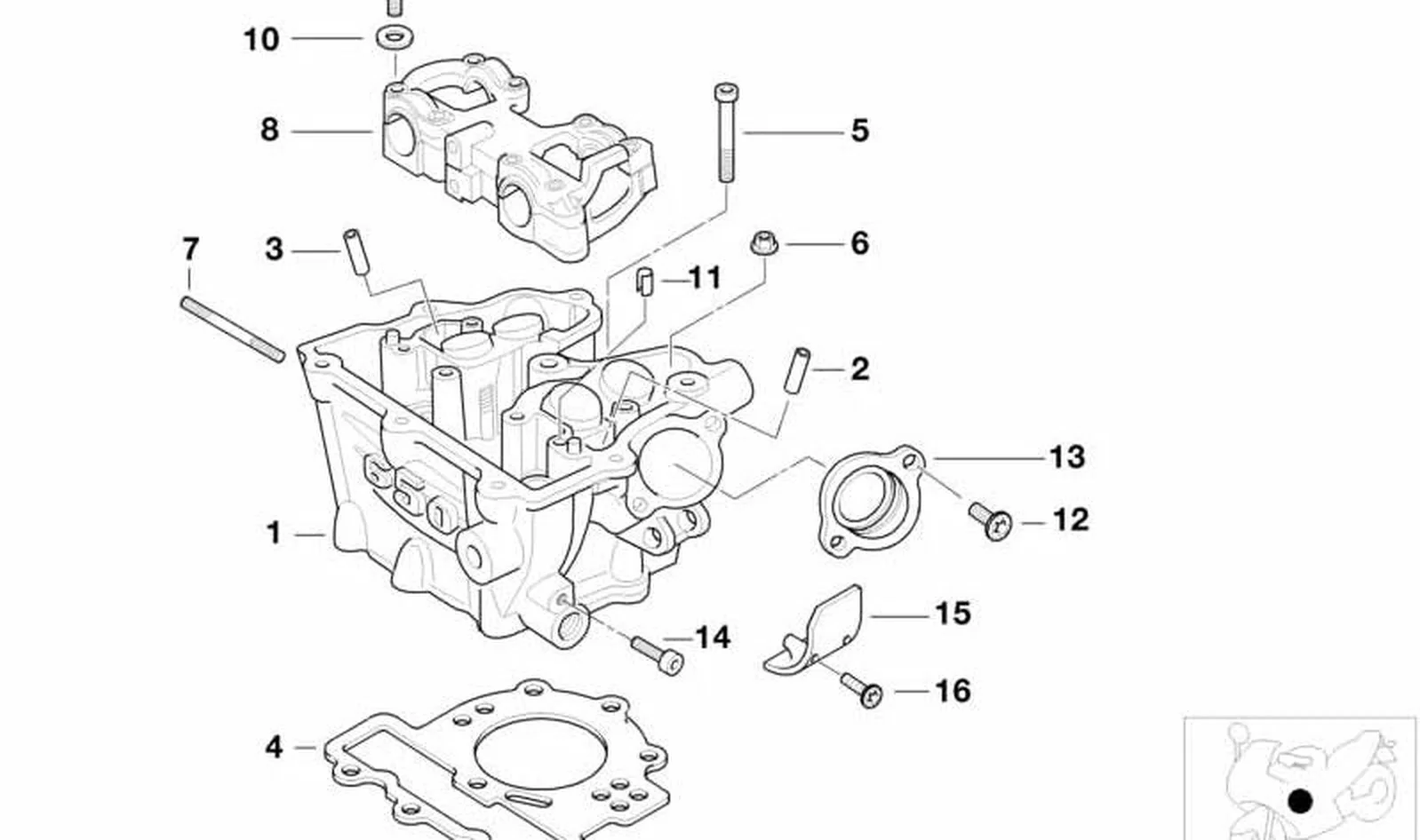 Soporte motor OEM 11127652868 para motos BMW F650GS, F650GS Dakar, G650X, G650GS... y más. Original BMW Motorrad.
