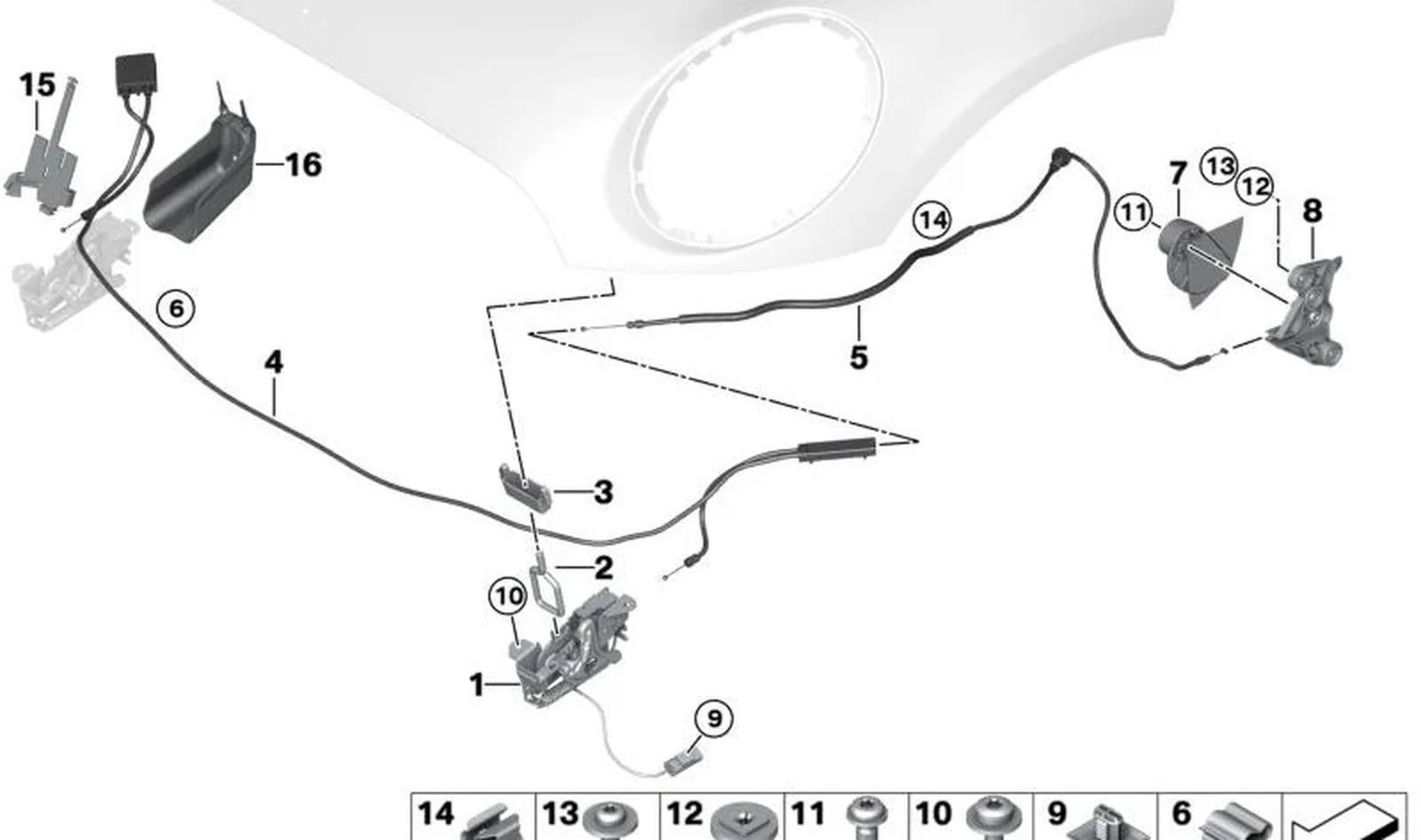 Soporte múltiple derecho OEM 51437298818 para MINI F54, F56, F60... y más. Original MINI.