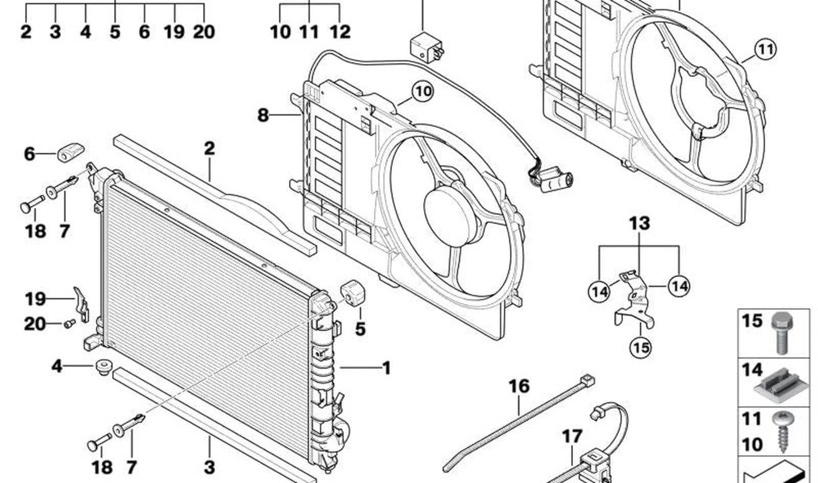 Soporte para conexión por enchufe OEM 17107514009 para MINI R50, R53, R52... y más. Original MINI.