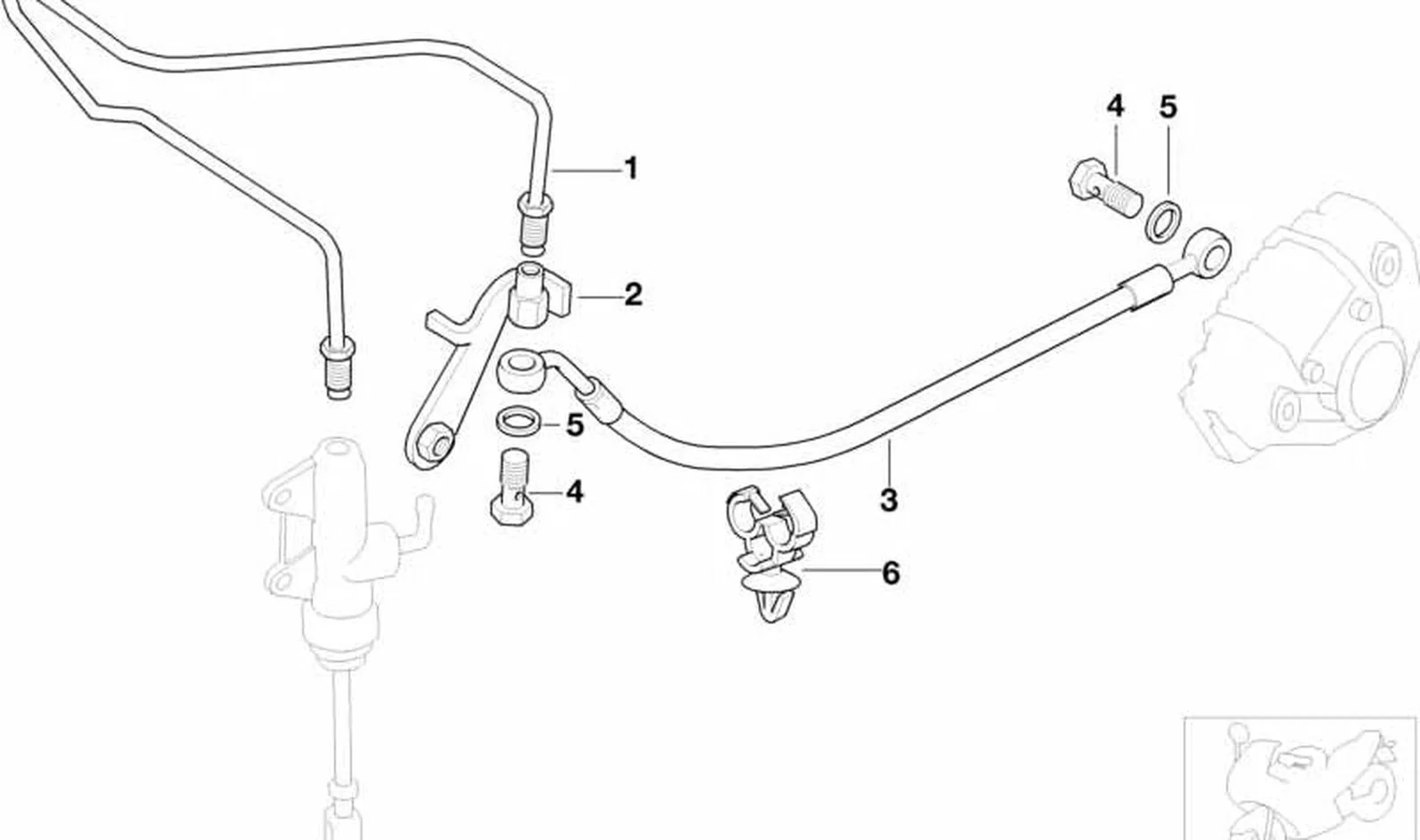 Soporte para tuberÃa de freno trasera OEM 34327651548 para motos BMW F 650 GS, G 650 GS, G 650 GS Sertão. Original BMW Motorrad.