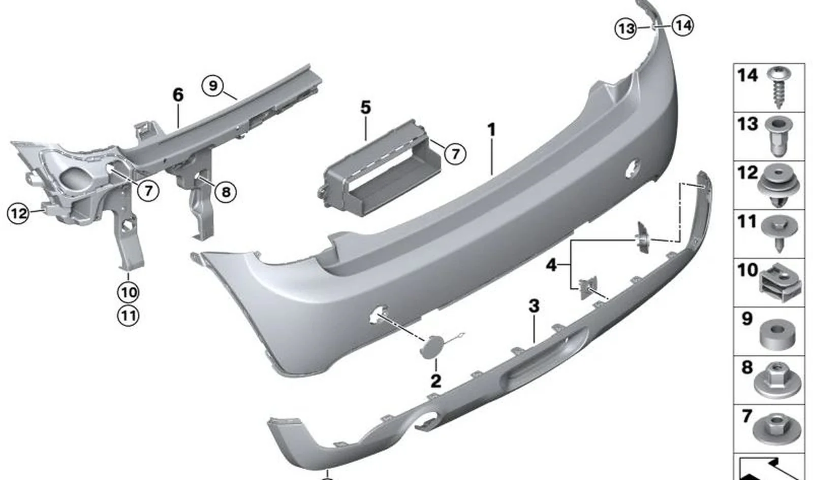 Soporte PDC interior izquierdo OEM 51127499541 para MINI F56 BEV, F56 BEV LCI, Cabrio F57 BEV. Original MINI.