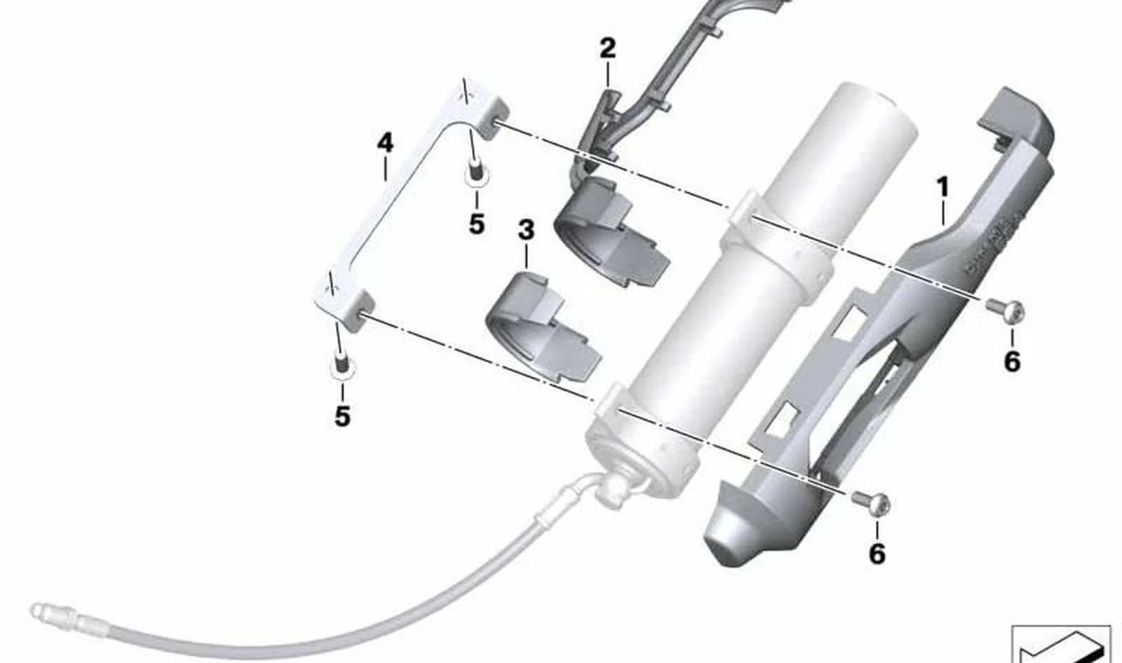 Soporte trasero OEM 33548404384 para motos BMW F 900 R (K83, K84), F 900 XR (K83, K84). Original BMW Motorrad.