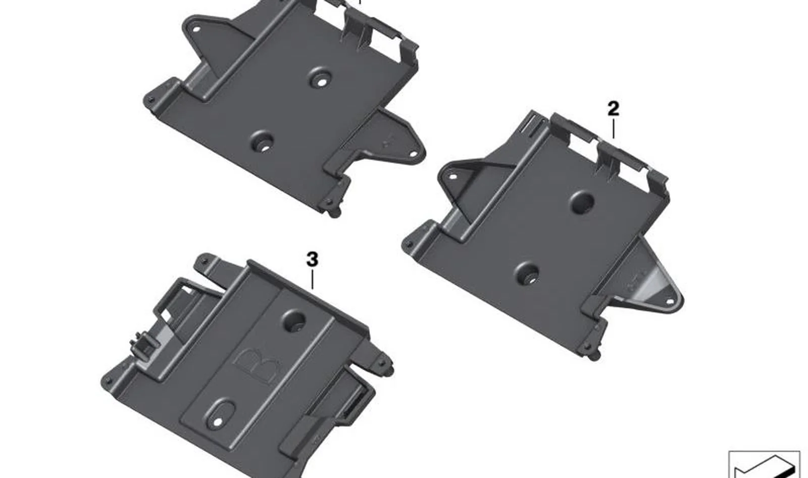 Soporte unidad de mando de sonido OEM 65121541312 para BMW Motorrad K1600GT, K1600GTL. Original BMW Motorrad.