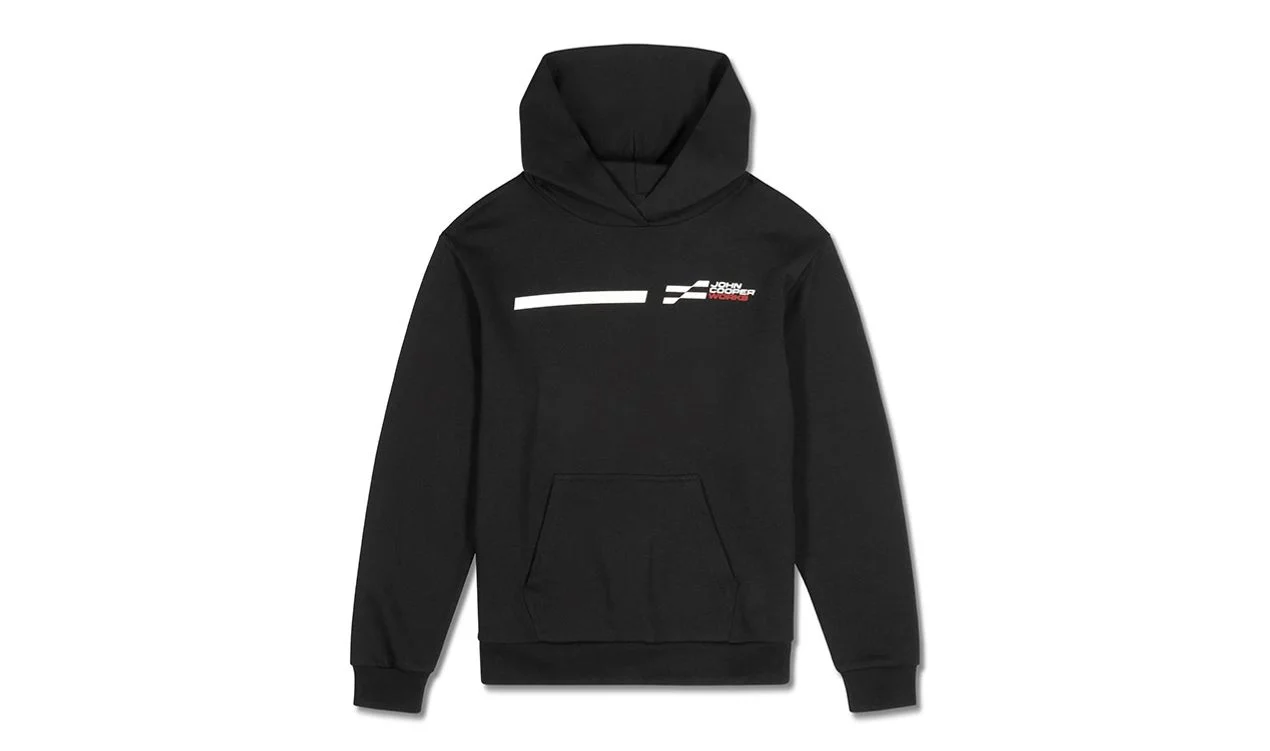 Sudadera con capucha JCW Logo para mujer talla S negra OEM 80145B54EC0 válido para MINI. Original MINI.