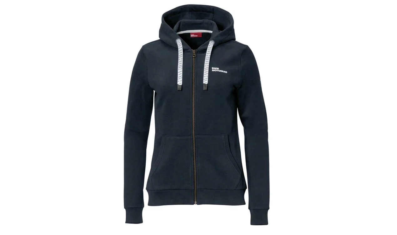Sudadera con capucha y cremallera negra Make Life a Ride talla XS OEM 76617109814 para BMW. Original BMW Motorrad.