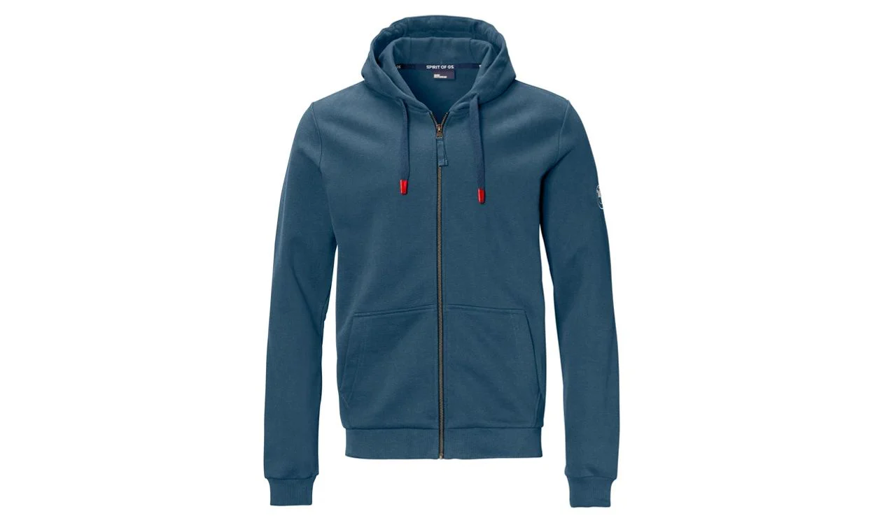 Sudadera con cremallera GS azul talla XS OEM 76617109961 para BMW. Original BMW Motorrad.