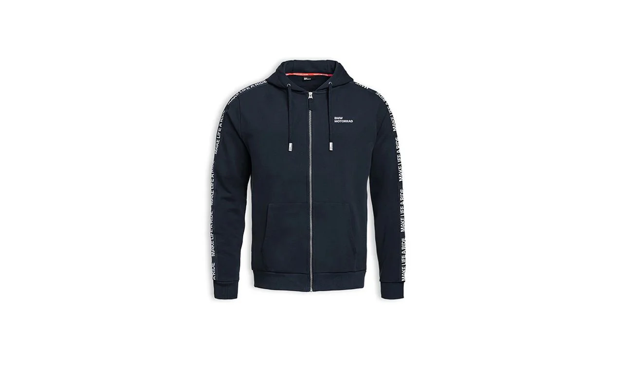 Sudadera con cremallera "Make Life a Ride" azul noche, talla M, para BMW Motorrad. Original BMW Motorrad.
