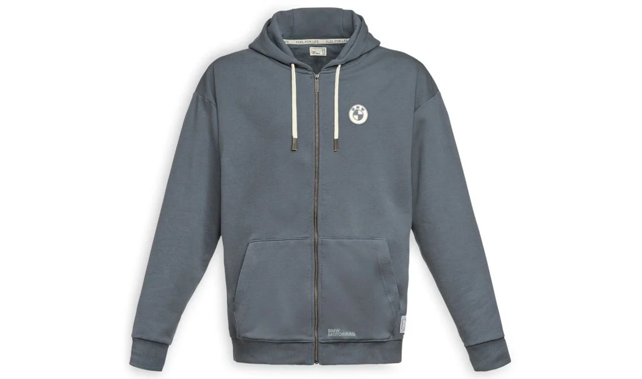 Sudadera con cremallera Soulfuel azul talla S OEM 76615A81583 para BMW. Original BMW Motorrad.