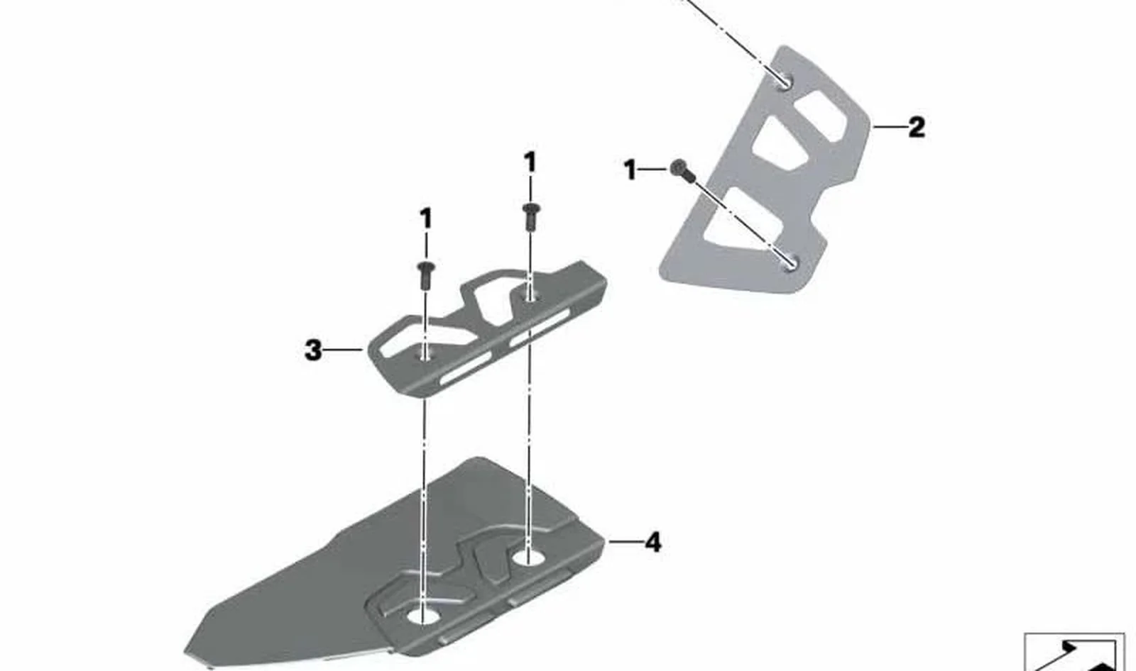 Superficie estribo derecho OEM 46637725134 para motos BMW C 600 Sport, C 650 Sport. Original BMW Motorrad.