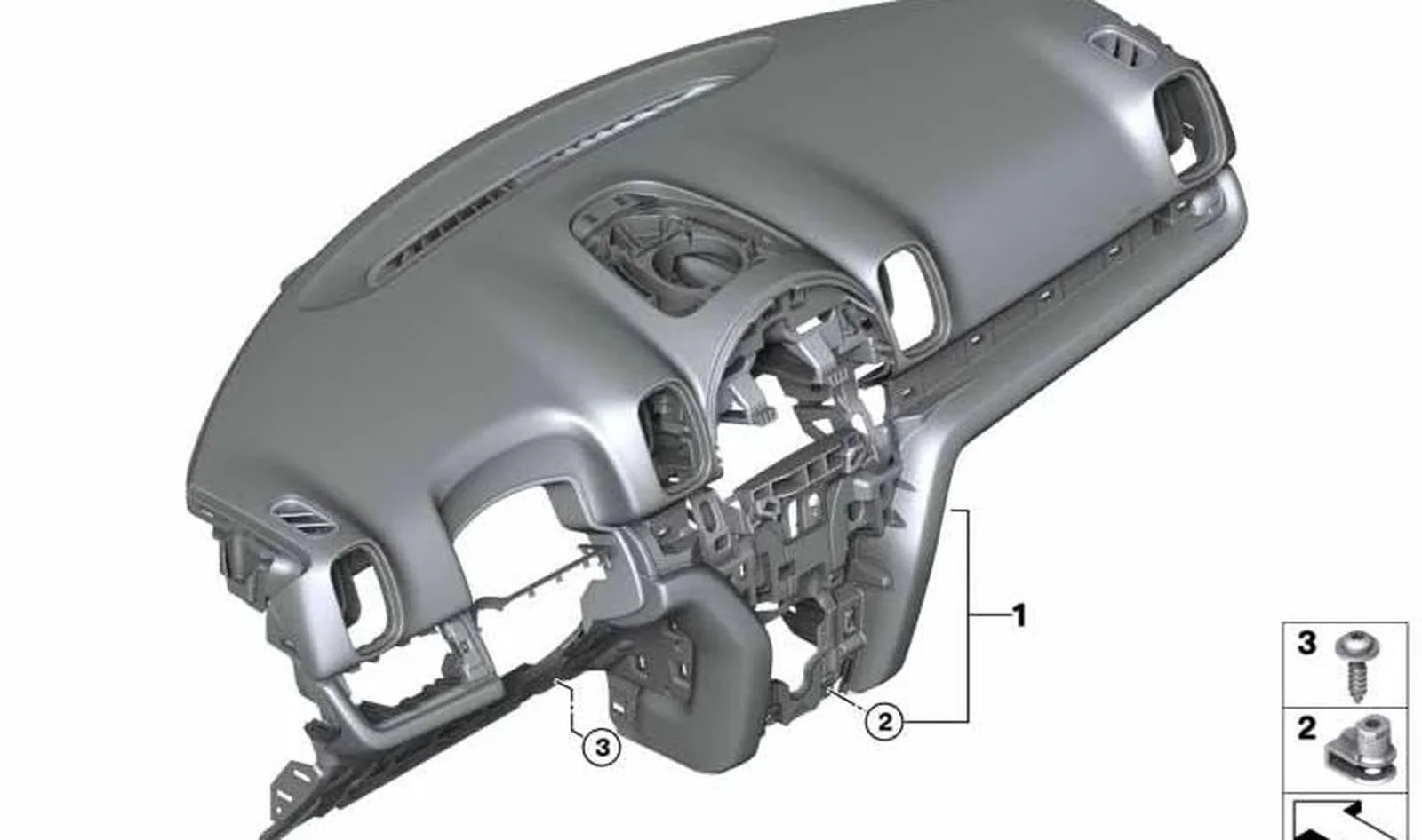 Tablero de instrumentos negro OEM 51456848254 para MINI Countryman F60, F60 LCI, dirección izquierda. Original MINI.