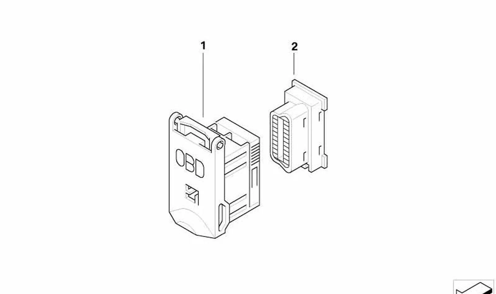 Tapa con cuadro toma de corriente OBD OEM 61136901665 para BMW 3' E46, X5 F15, X6 F16, MINI R50, R53... y más. Original BMW y MINI. - Image 4