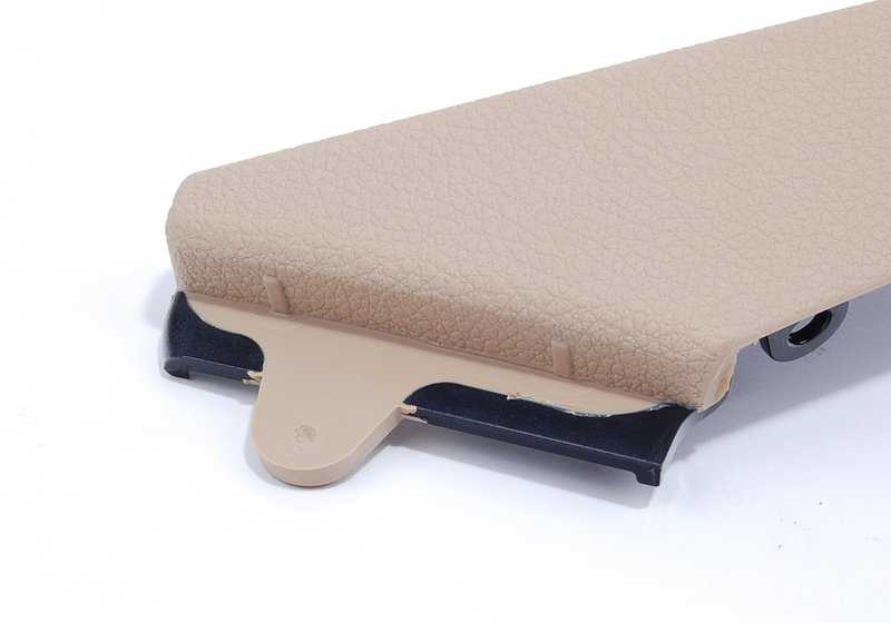 Tapa de empuñadura interior de puerta izquierda beige OEM 51419150339 para BMW E90, E90 LCI, E91, E91 LCI. Original BMW. - Image 2