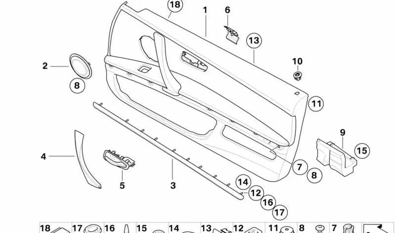 Tapa de empuñadura interior de puerta izquierda OEM 51416971289 para BMW Serie 3 E90, E91, E92, E93... y más. Original BMW. - Image 5