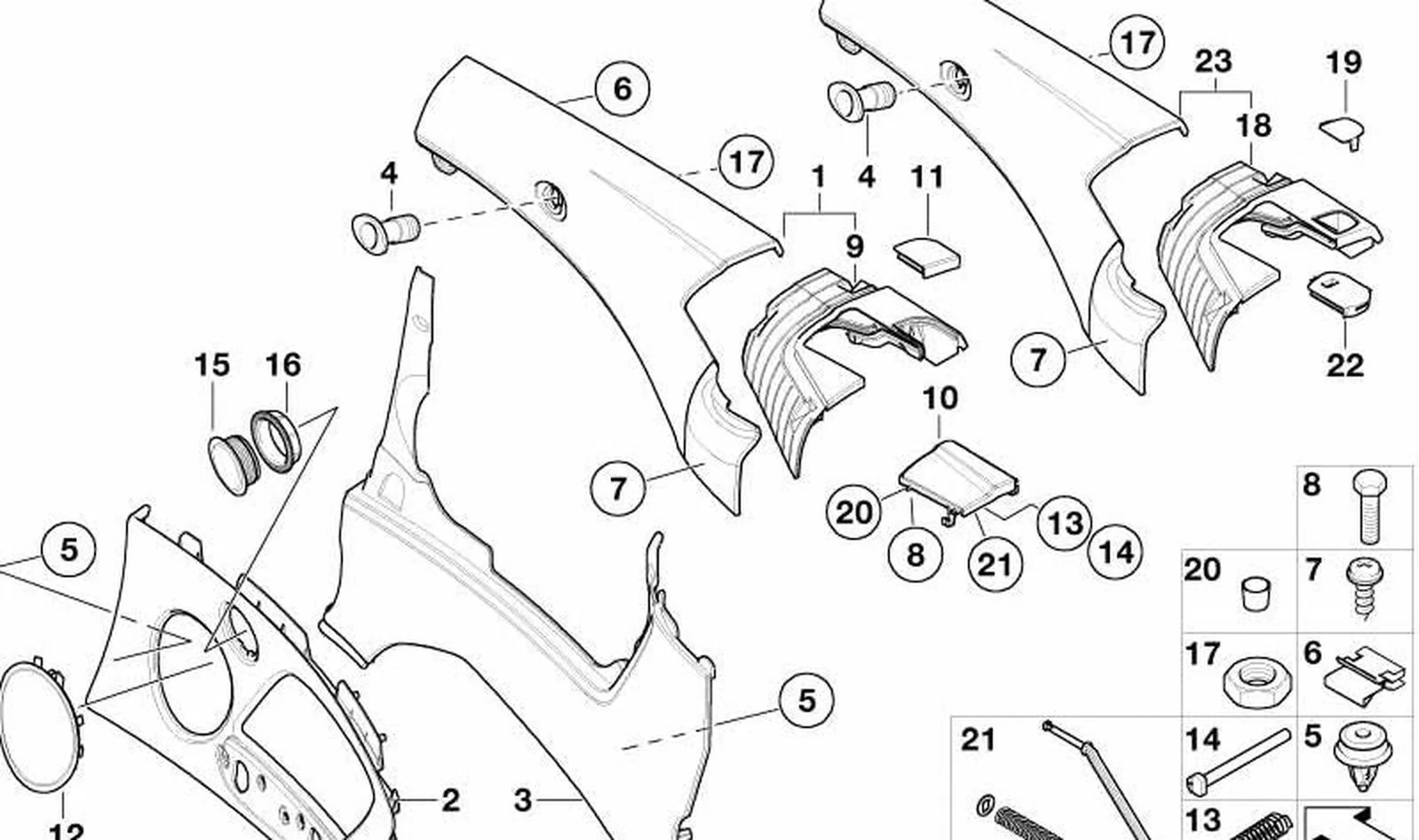 Tapa izquierda OEM 51437022397 para BMW Serie 3 E46 (11/1998-08/2006) en color Hellbeige. Original BMW. - Image 6