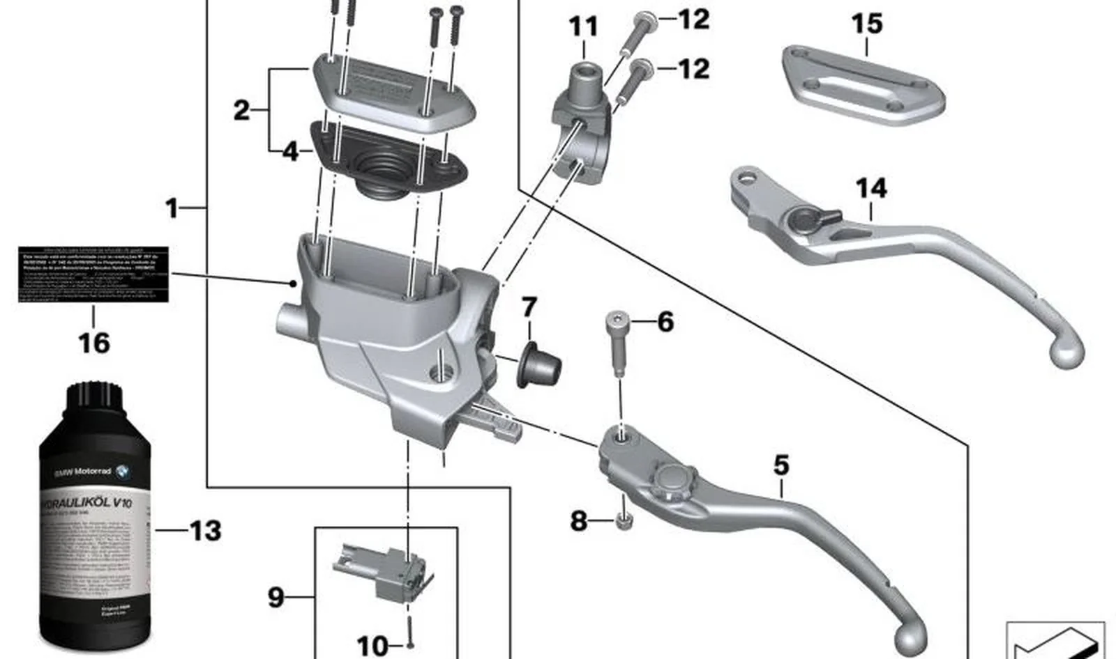 Tapa OEM 32728406765 para motos BMW R1200GS, R1250GS, R1250RT, R1250R, R1250RS. Original BMW Motorrad.
