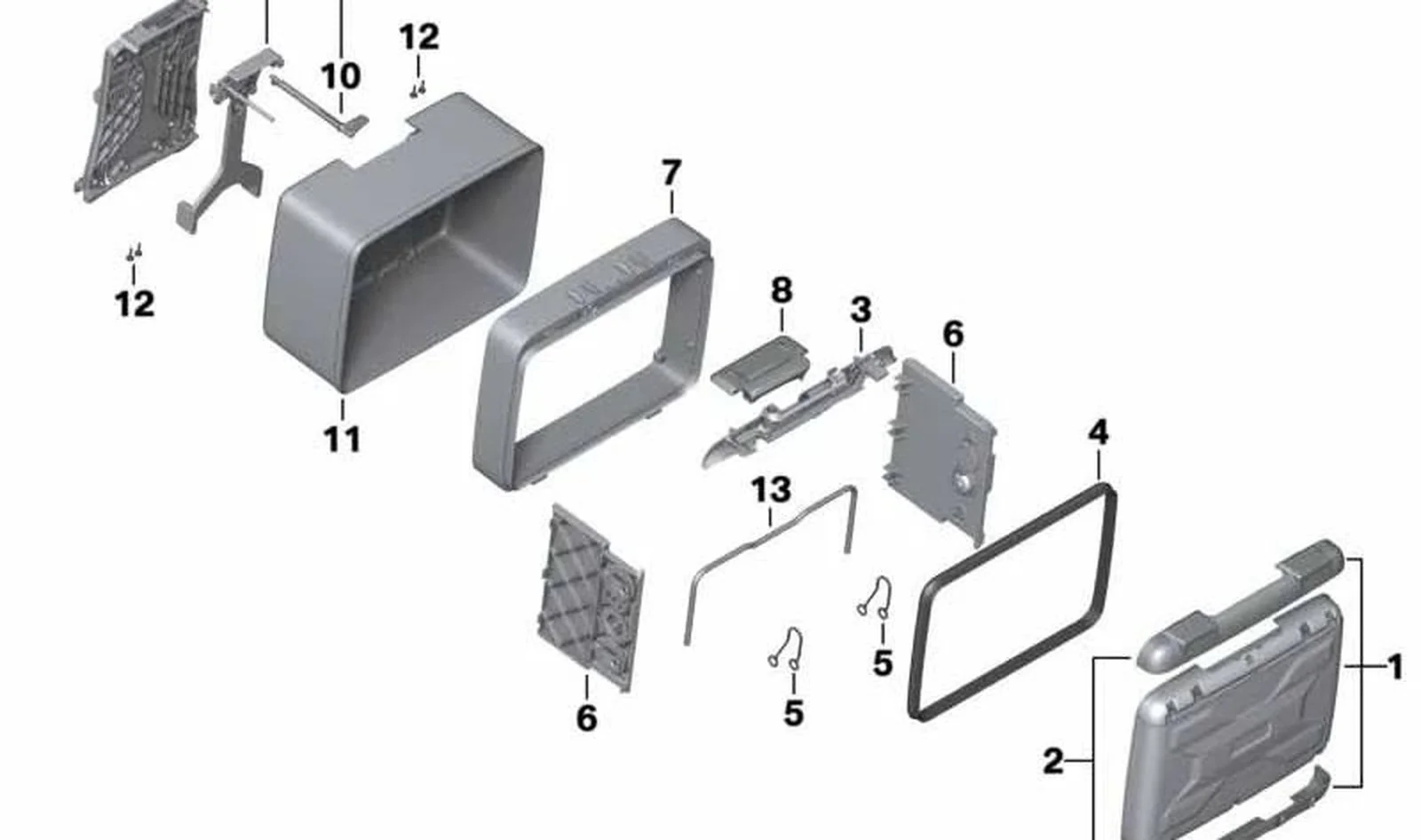 Tapa Topcase OEM 77437109336 para motos BMW Motorrad C 400 GT, C 400 X... y más. Original BMW Motorrad.