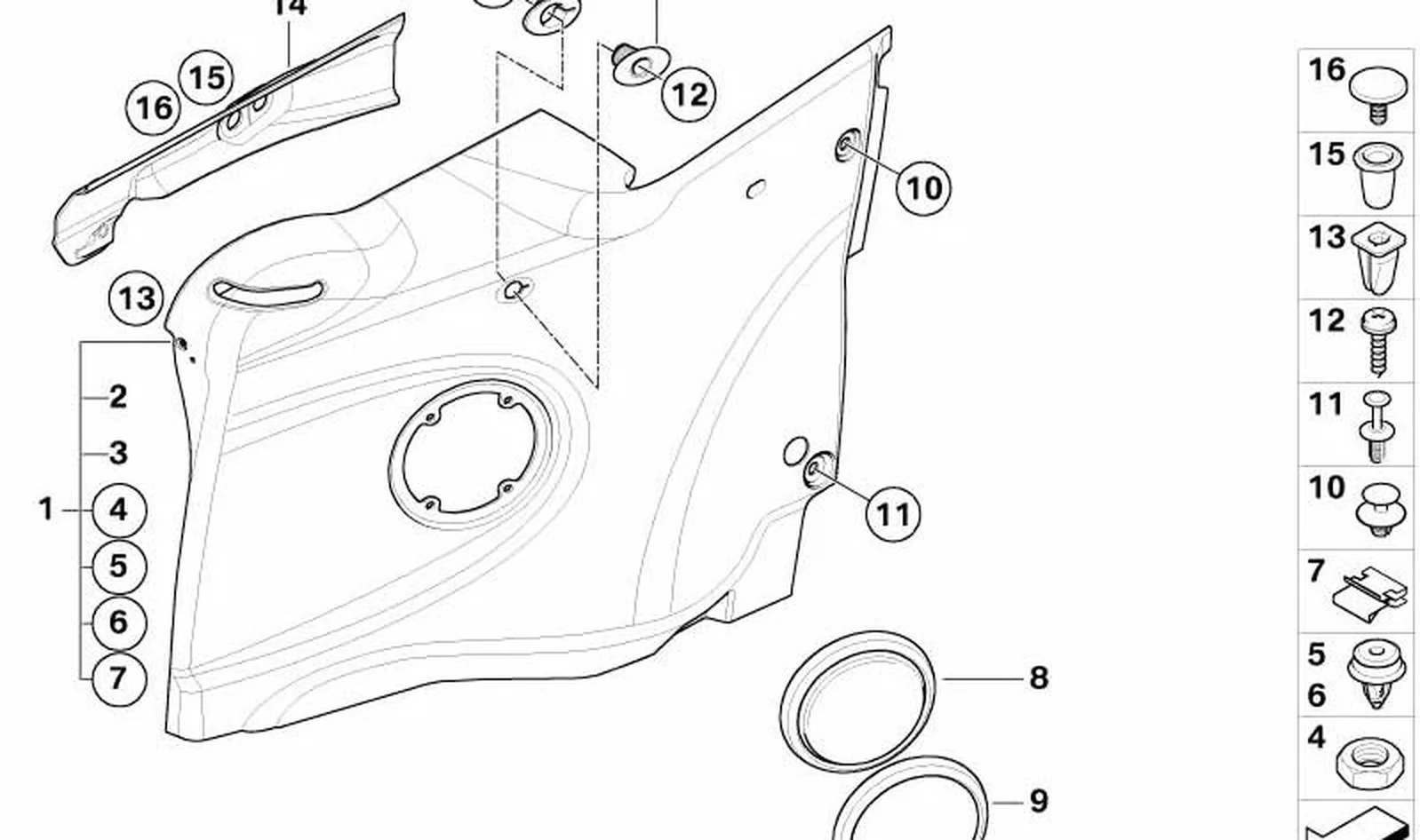 Tapón OEM 07147151136 para MINI Cooper R50, R52, R53, MINI Cabrio R52. Original MINI.