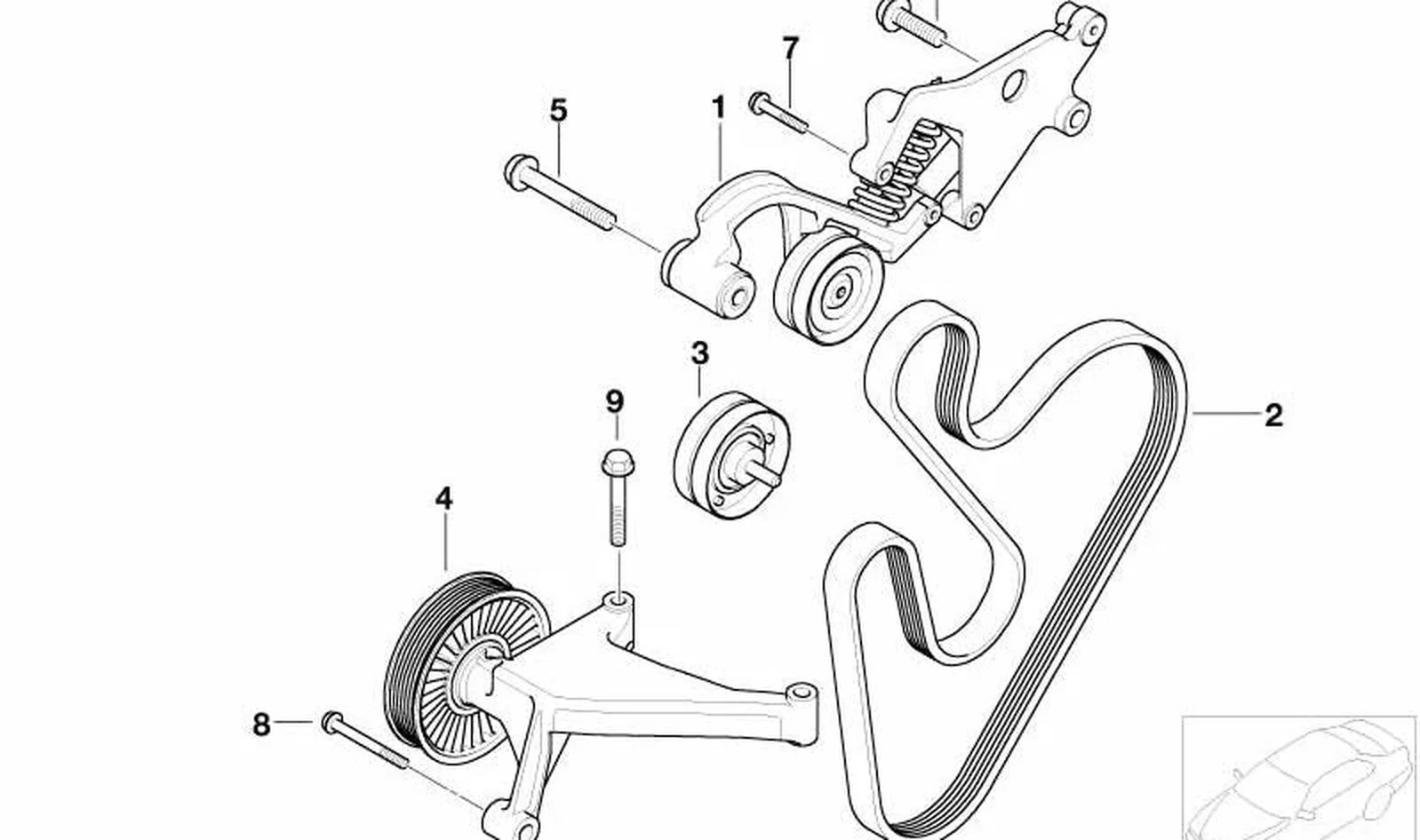 Tensor de correa hidráulico OEM 11288620210 para MINI R53, R52. Original MINI.