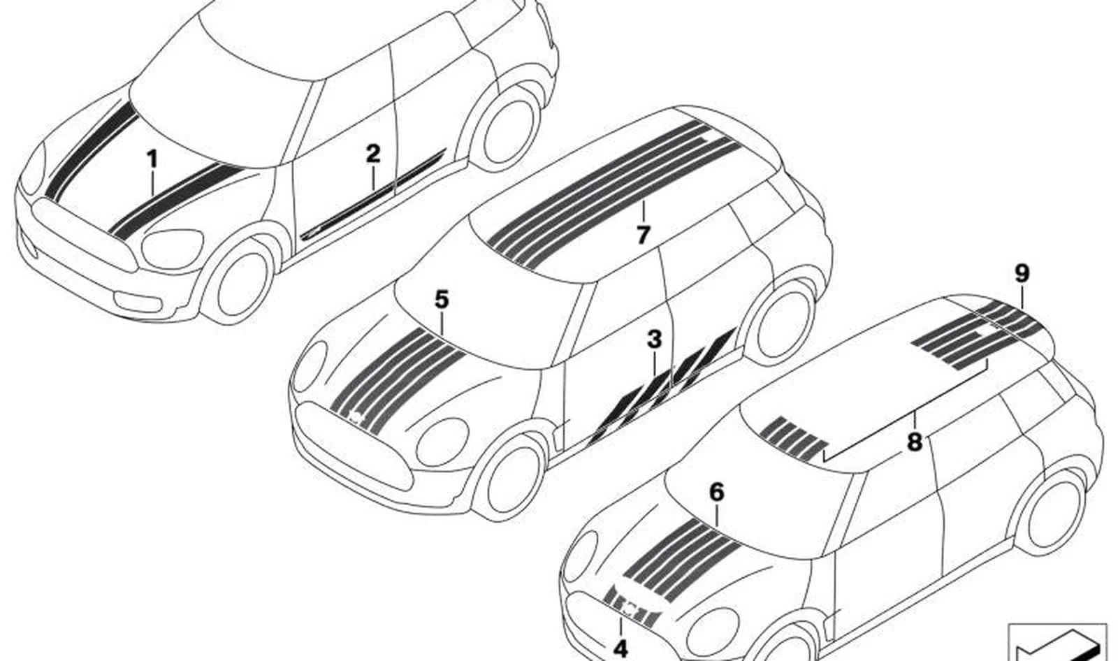 Tira de adorno izquierda OEM 51137451907 para MINI Countryman F60, F60 LCI. Original MINI.