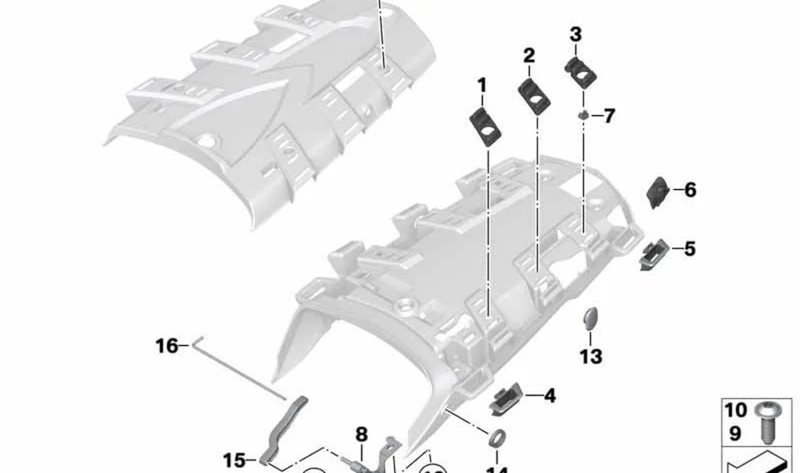 Tirante OEM 46547675040 para motos BMW R1200GS, R1200GS Adventure. Original BMW Motorrad.