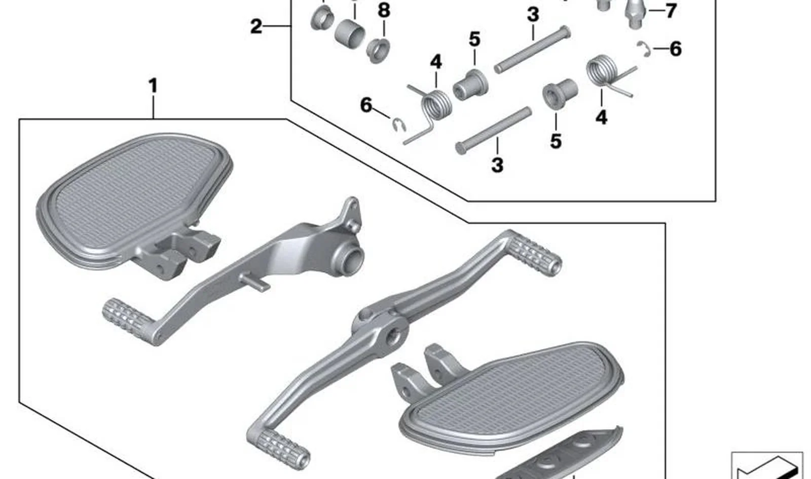 Tope delantero OEM 46718392723 para motos BMW R 18, R 18 Classic, R 18 Roctane, R 18 B, R 18 Transcontinental. Original BMW Motorrad.