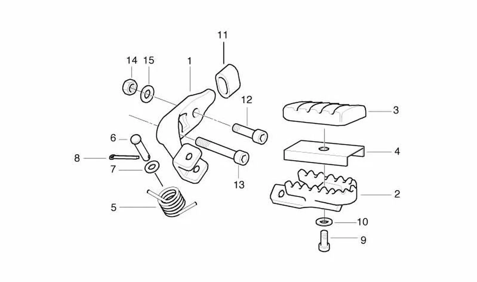 Tope OEM 46712345271 para motos BMW F 650, F 650 ST. Original BMW Motorrad.