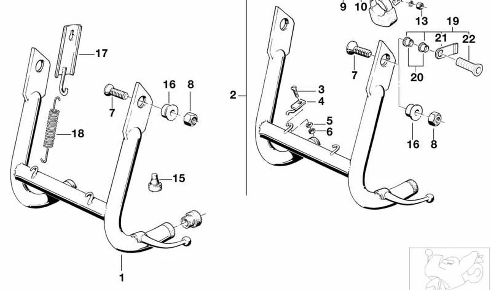 Tope OEM 52531236128 para motos BMW R1200GS, F650GS Dakar, K1200S, R850R... y más. Original BMW Motorrad.