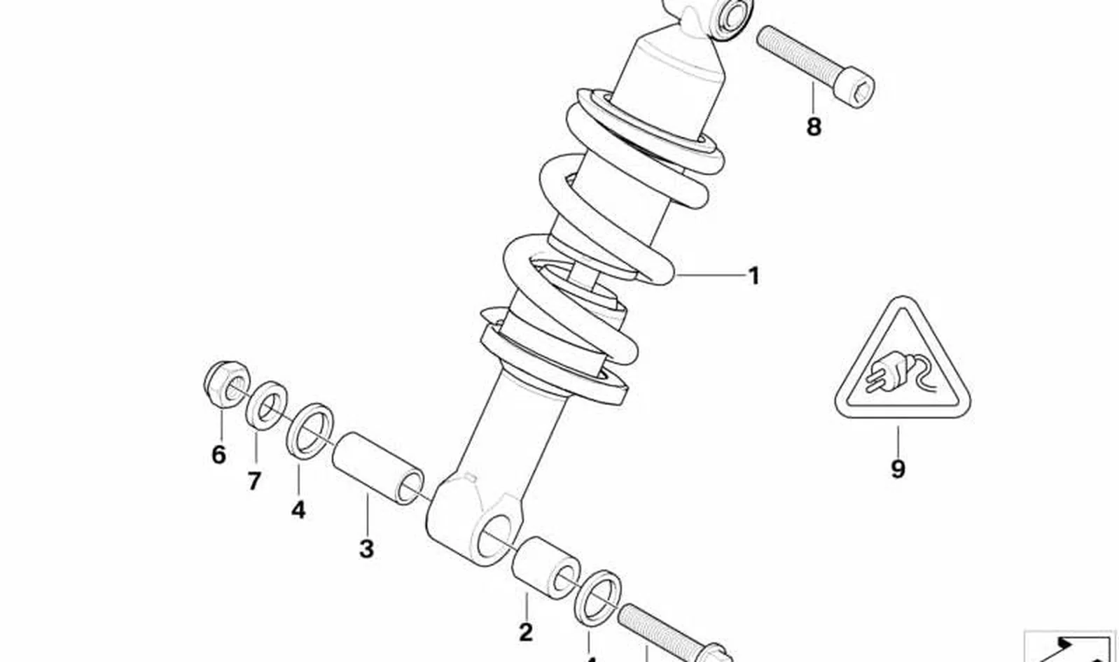 Tornillo ASA M12X1,5X70-10.9 OEM 07129905266 para motos BMW K1200S, K1200R, K1200GT, K1300S, K1300R, K1300GT. Original BMW Motorrad.