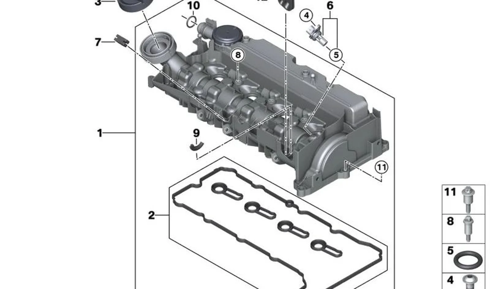 Tornillo ASA OEM 11128594093 para MINI F56, F55, Clubman F54, Countryman F60... y más. Original MINI.