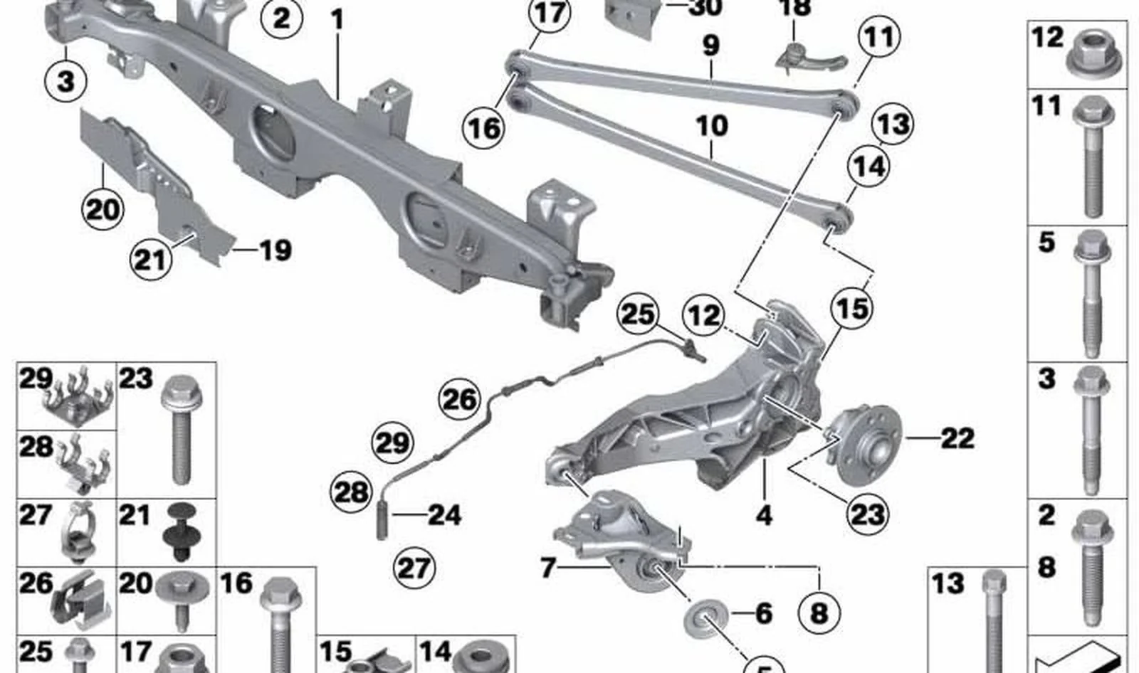Tornillo autocortante M12X1,5X32 OEM 33306770528 para MINI R50, R53, R56, R56 LCI, Clubman R55, Cabrio R52, Coupé R58, Roadster R59, Countryman R60, Paceman R61... y más. Original MINI. - Image 2