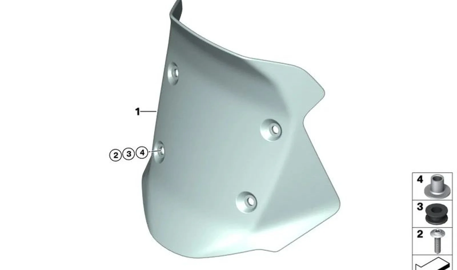 Tornillo carrocerÃa sin collar OEM 46638527780 para motos BMW R1200GS, R1250GS, S1000RR, F750GS... y más. Original BMW Motorrad.