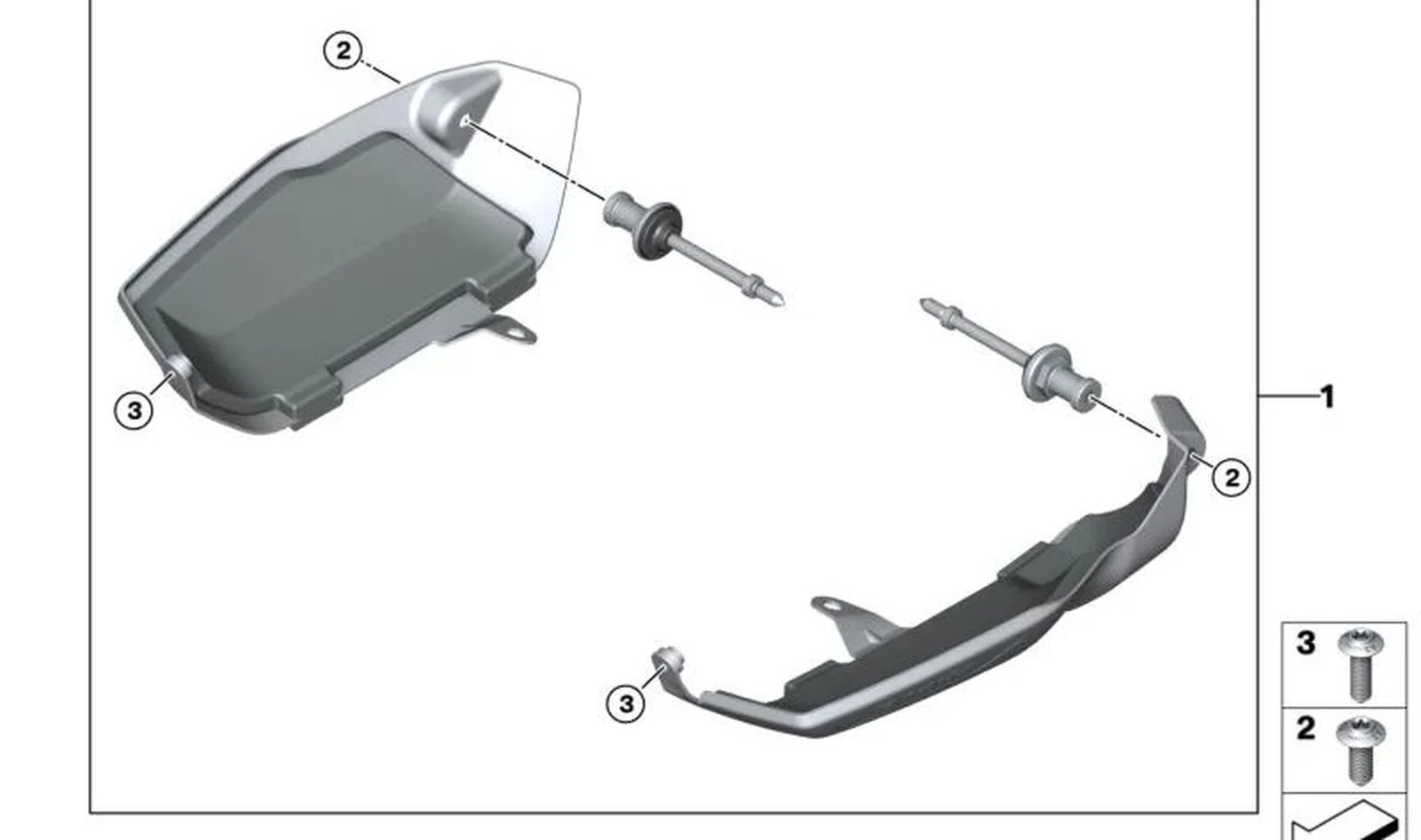 Tornillo carrocería sin collar OEM 46638527781 para motos BMW R nineT, R 1200 GS, S 1000 RR... y más. Original BMW Motorrad.