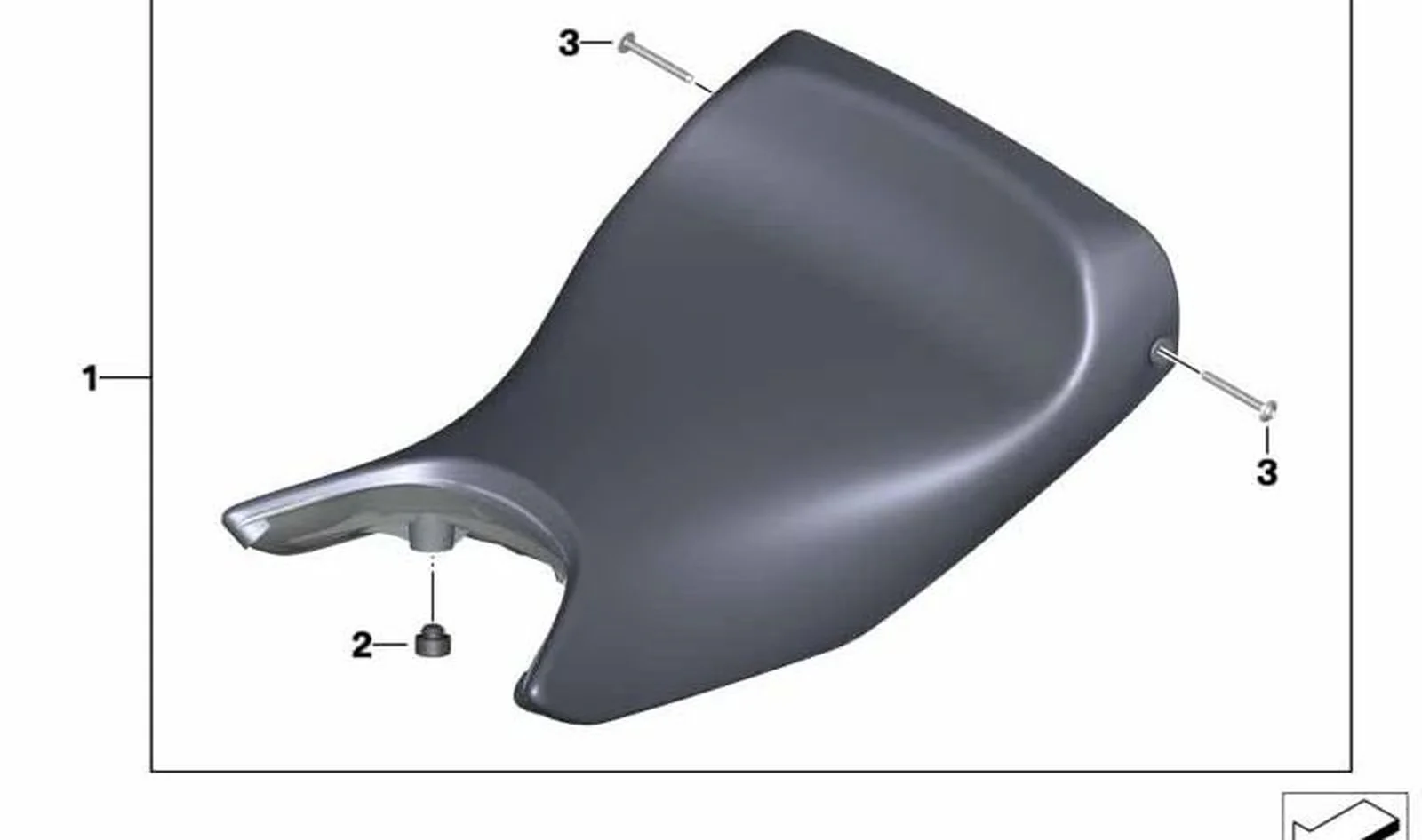 Tornillo carrocería sin collar OEM 52538544551 para BMW Motorrad F800S, F800ST, F800GT. Original BMW Motorrad.