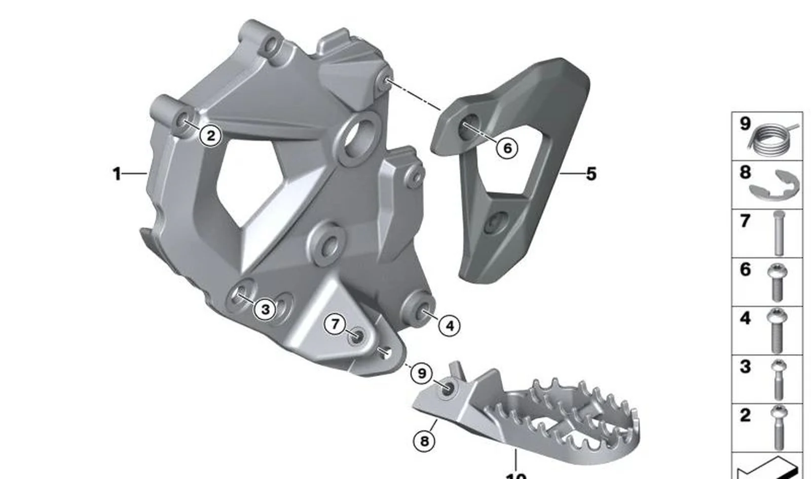 Tornillo cilÃndrico M10X35-8.8 OEM 07129907428 para motos BMW S 1000 R, F 750 GS, F 850 GS... y más. Original BMW Motorrad.