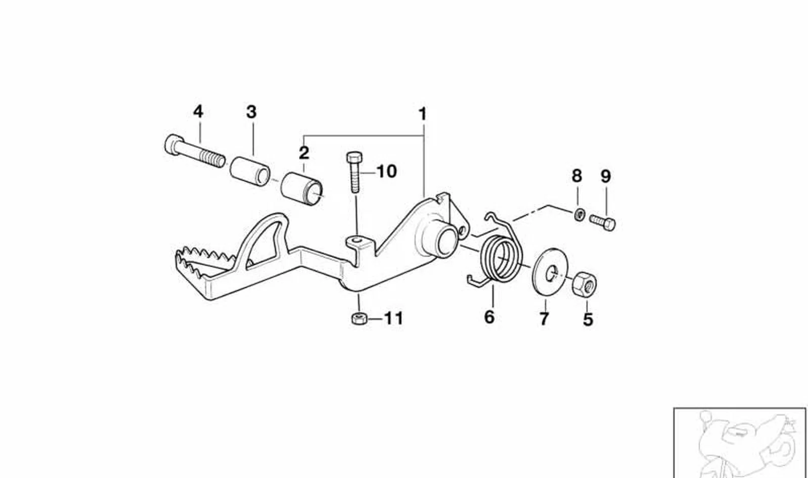Tornillo cilÃndrico M10X45-8.8-ZNS OEM 07119900009 para motos BMW R1100GS, R1150GS, R850R, R1100RT... y más. Original BMW Motorrad.