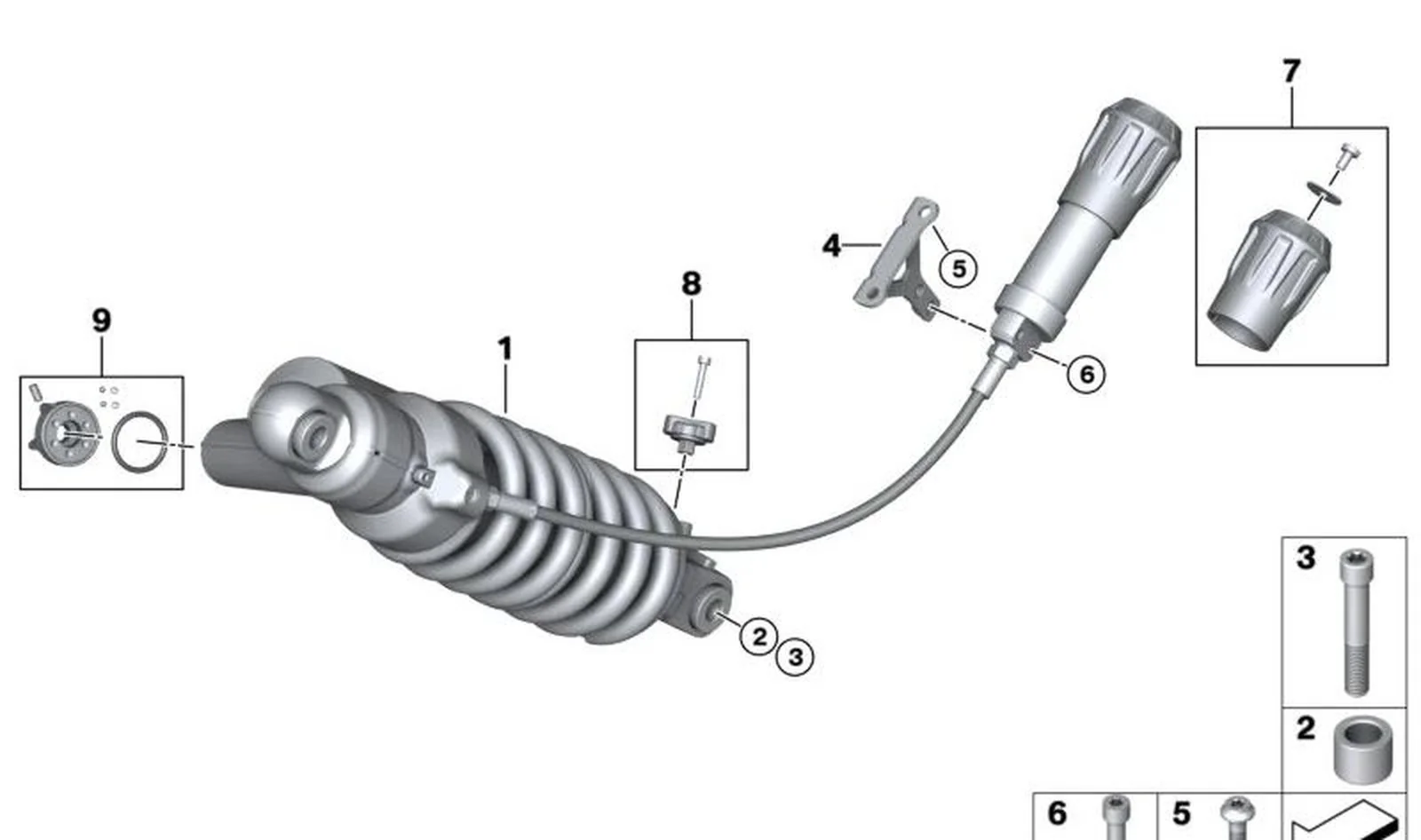 Tornillo cilíndrico M12x75-10.9 OEM 07119908207 para motos BMW R 1250 GS, R 1250 RT, S 1000 RR, F 900 GS, F 900 XR... y más. Original BMW Motorrad