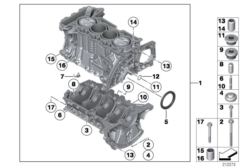 Tornillo cilíndrico M6x35 OEM 11127534005 para BMW Serie 1 F20 F21, Serie 3 F30 F31 y MINI R55 R56 R57 R58 R59 R60 R61... y más. Original BMW y MINI - Image 4