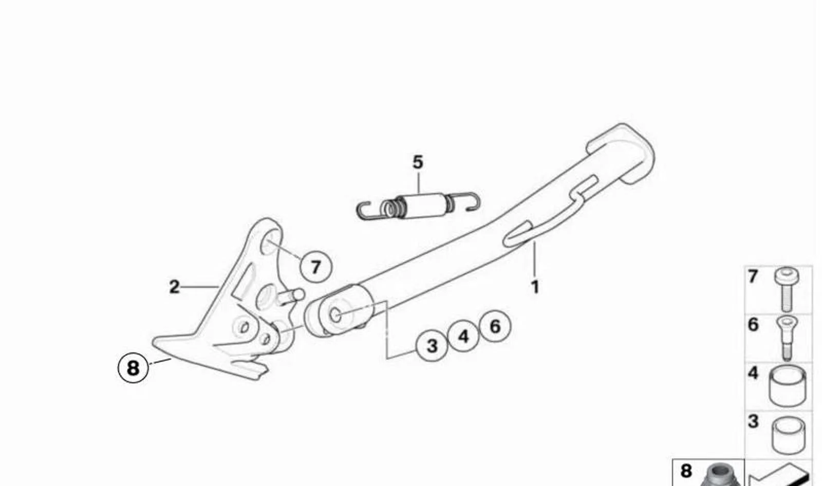 Tornillo de cabeza de lenteja OEM 46537715130 para motos BMW F650GS, F800GS, F800R... y más. Original BMW Motorrad.