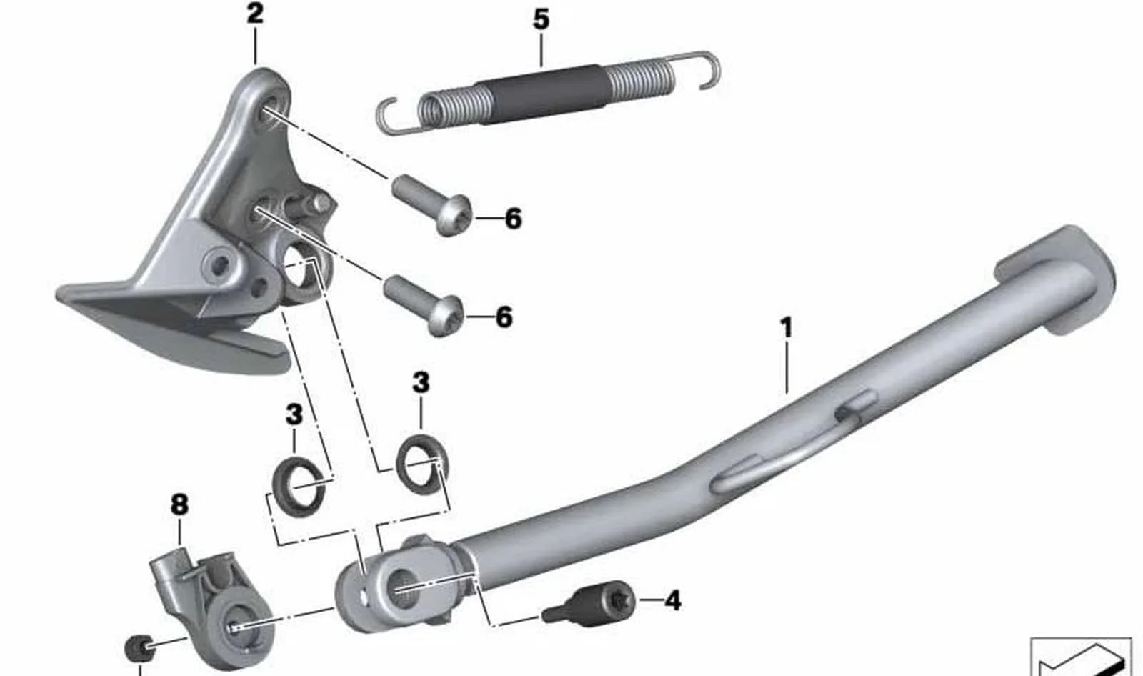 Tornillo de cabeza de lenteja OEM 46538541983 para BMW Motorrad F 700 GS, F 800 GS, F 800 GS Adventure... y más. Original BMW Motorrad.