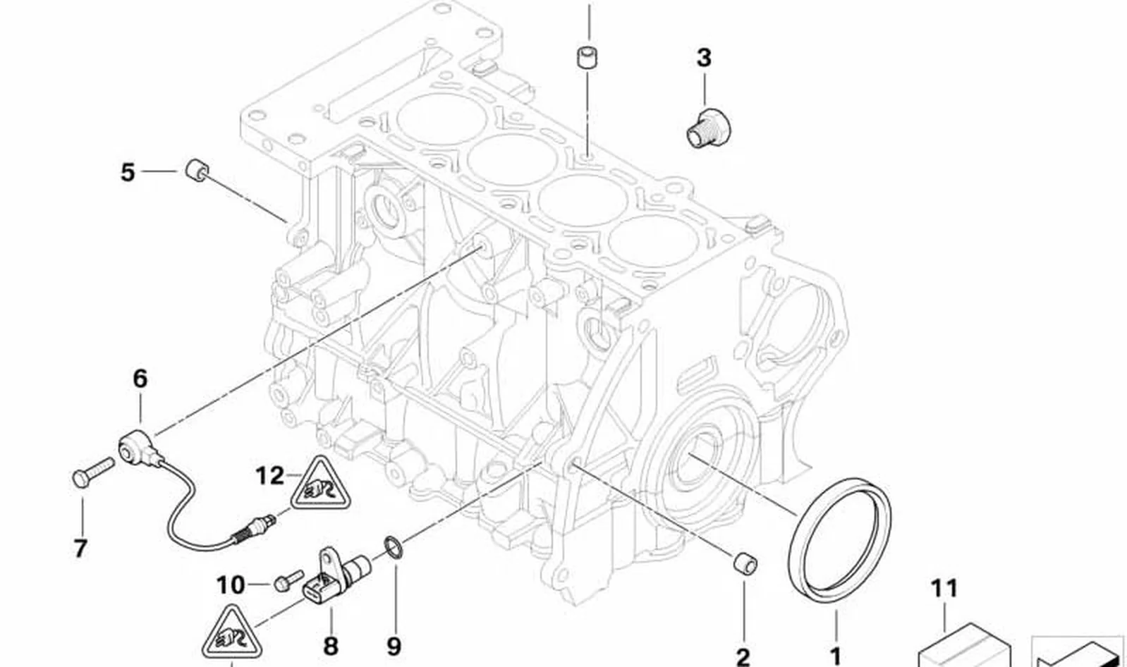 Tornillo de cierre OEM 07137829945 para MINI R50, R52, R53. Original MINI.