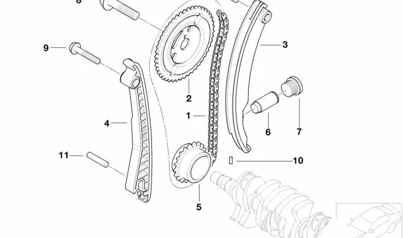 Tornillo hexagonal con arandela OEM 11317829911 para MINI R50, R52, R53. Original MINI. - Image 3
