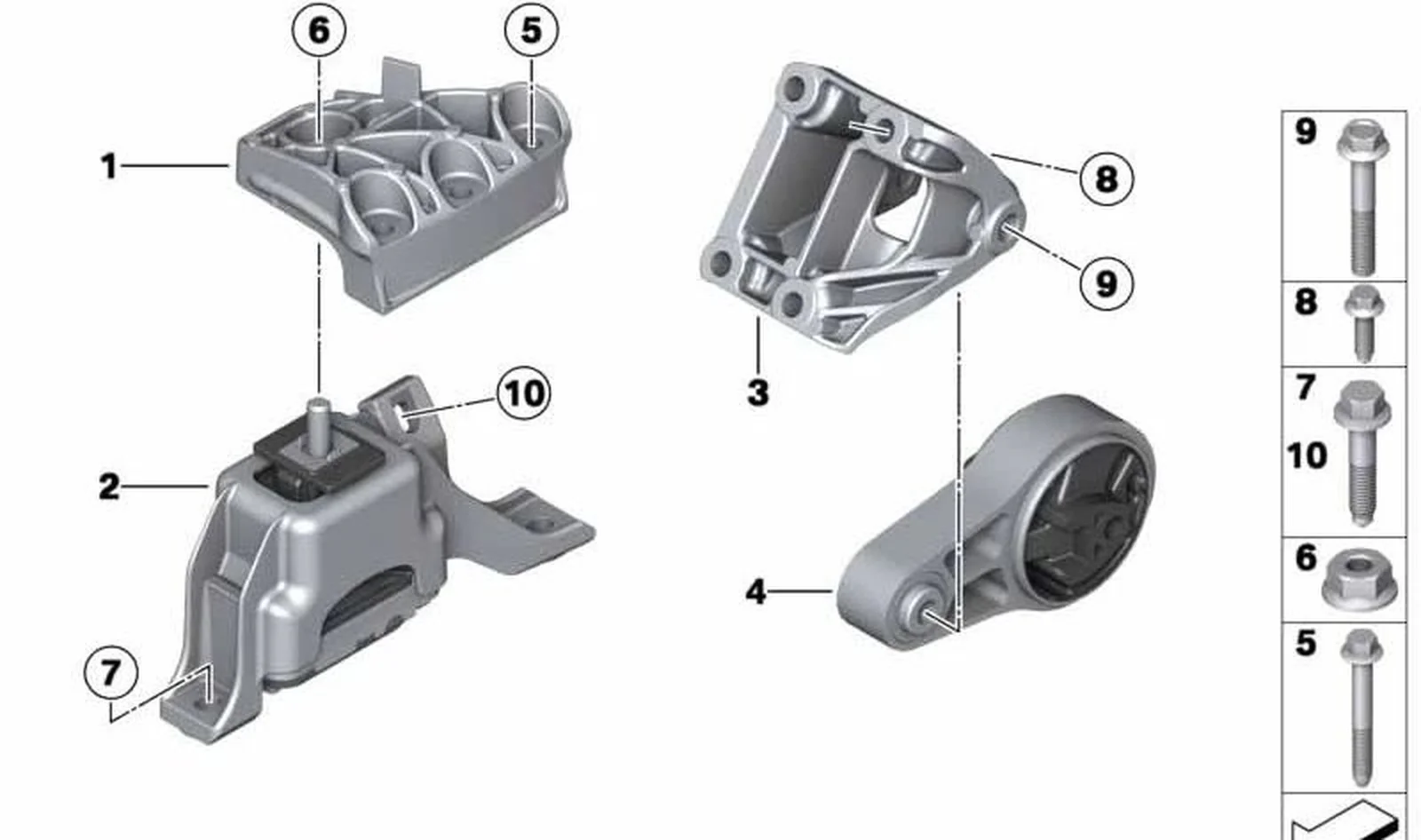 Tornillo hexagonal M12X1,5X50 OEM 07119906187 para MINI R50, R53, R56, Clubman R55, Cabrio R52, Coupé R58, Roadster R59, Countryman R60, Paceman R61... y más. Original MINI. - Image 3